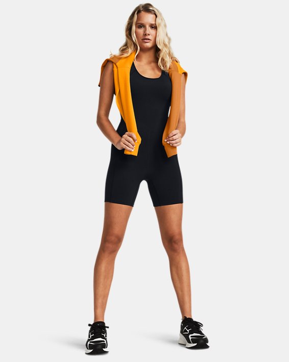 Women's UA Meridian Shorts Bodysuit, Black, pdpMainDesktop image number 2